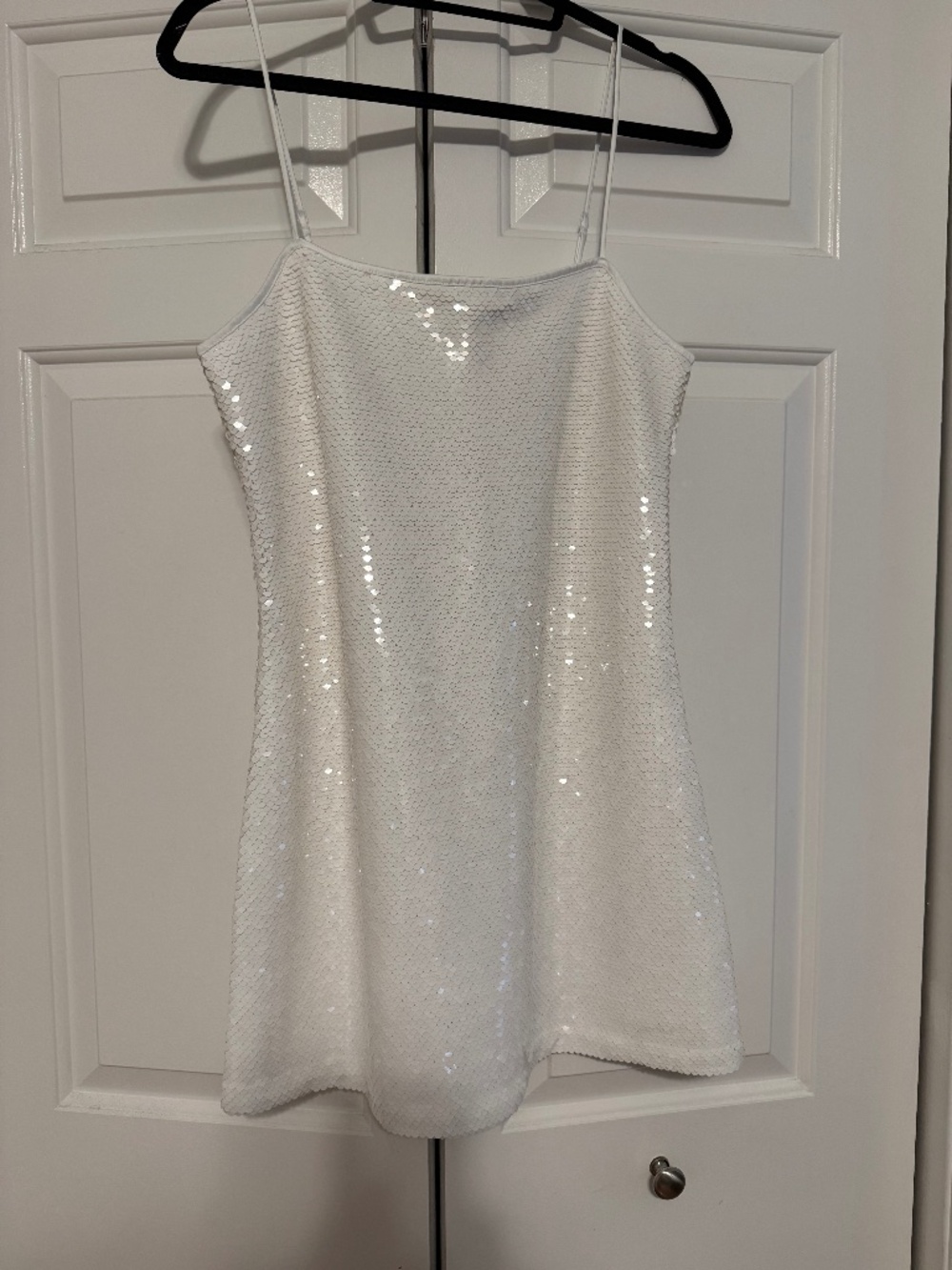 Abercrombie & Fitch White Sequin Mini Dress